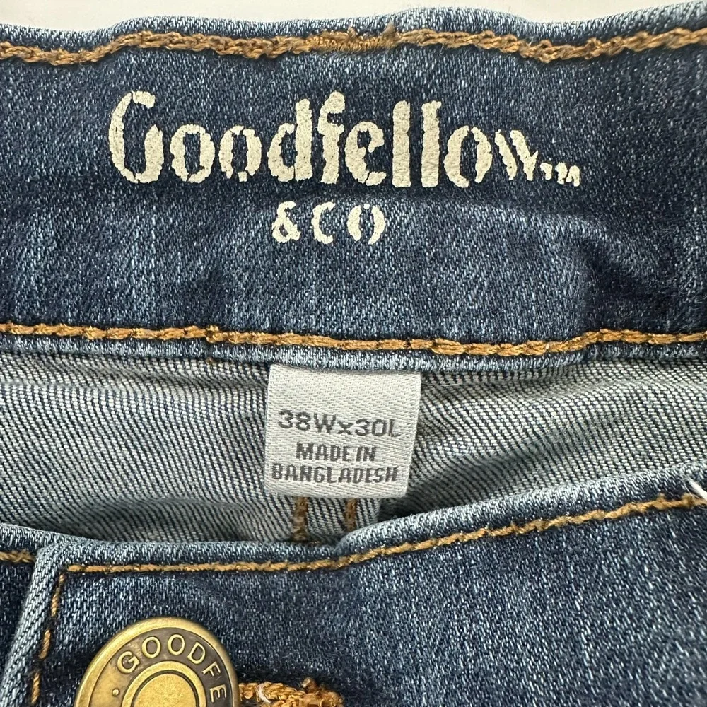 Goodfellow & Co Jeans Mens 38x30 Blue Denim Slim Fit Total Flex Stretch Straight
